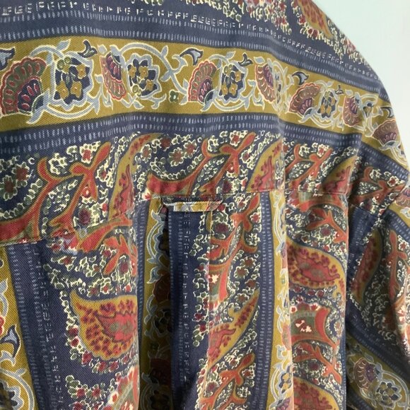 Vintage J.G. Hook Paisley Button-Up – Women’s XL – 100% Cotton Long Sleeve - Picture 6 of 11